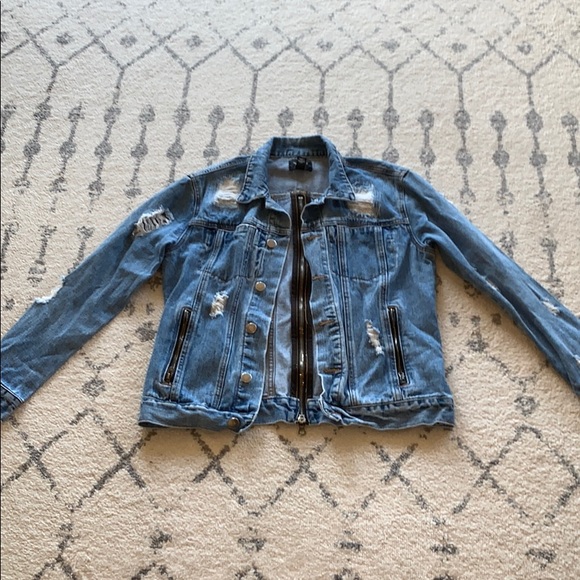 Forever 2 Men Jean Jacket Oversized For 